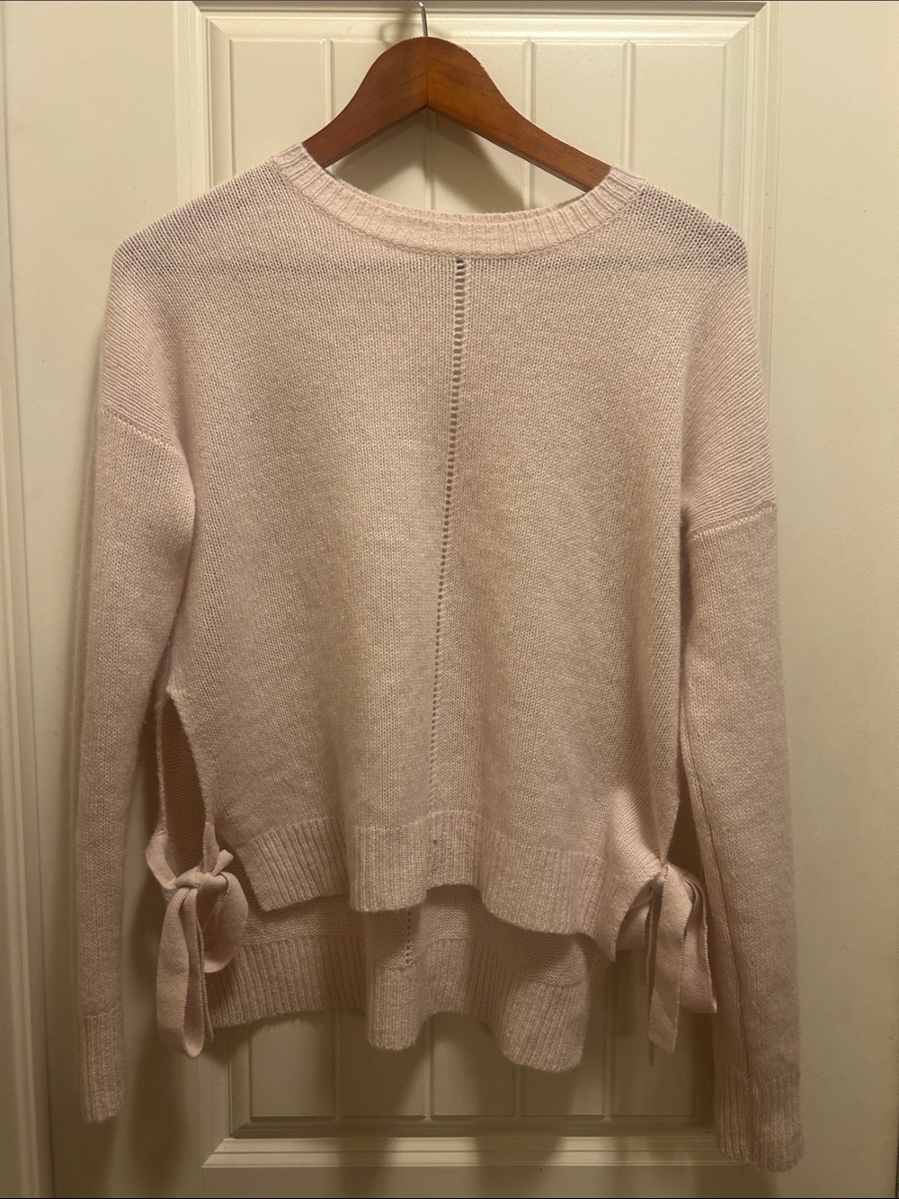 Autumn cashmere Soft Pink Women's Tie-Side cashmere  Sweater